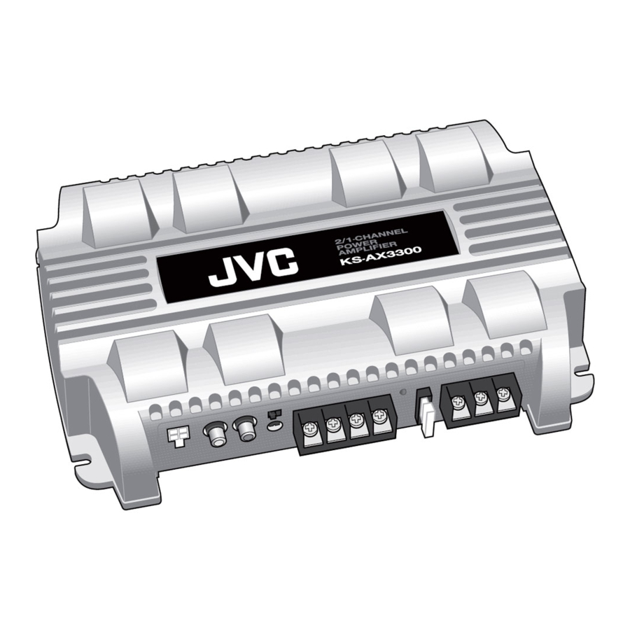 JVC KS-AX3500, KS-AX3300 - Power Amplifier Manual