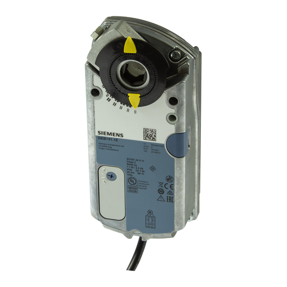 Siemens GEB146.1E Mounting Instructions