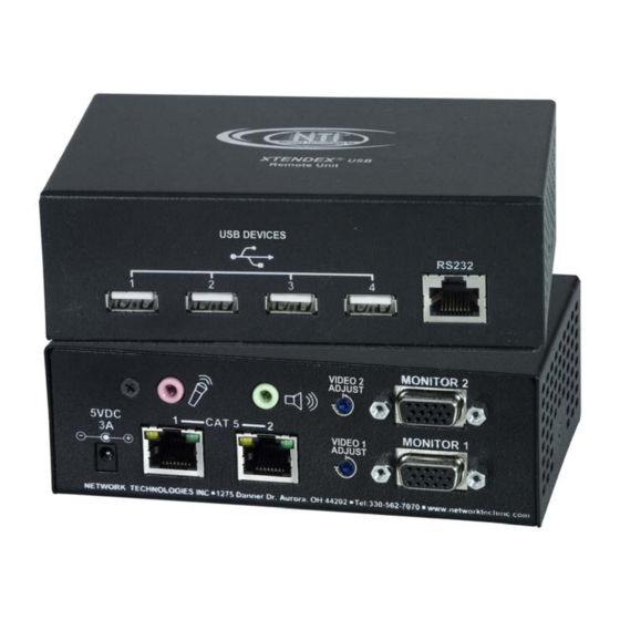 NTI Xtendex ST-C5USBVT Installation And Operation Manual