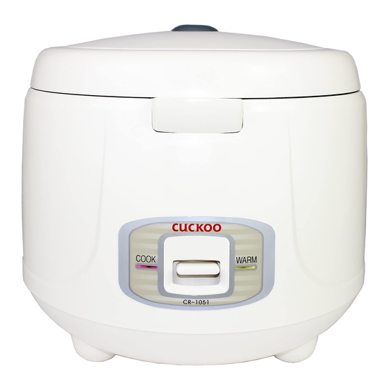 Cuckoo CR-1051 SERIES Operating Instructions Manual