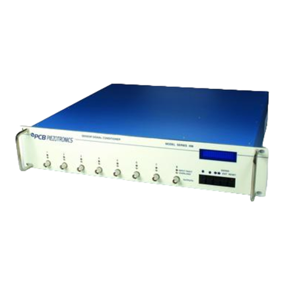 PCB Piezotronics 498A-0093 Installation And Operating Manual