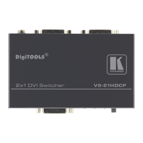 Kramer VS-21HDCP 2x1 DVI Switcher Manuals