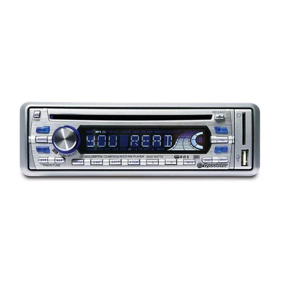 Roadstar CD-652USMP/FM Instruction Manual