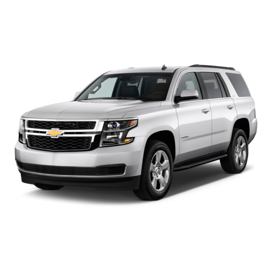 Chevrolet 2016 Tahoe Getting To Know Your