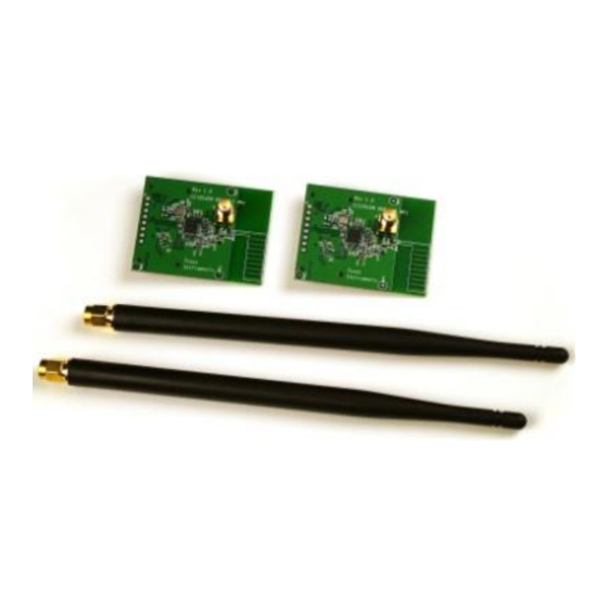 Texas Instruments CC120 Series Quick Start Manual