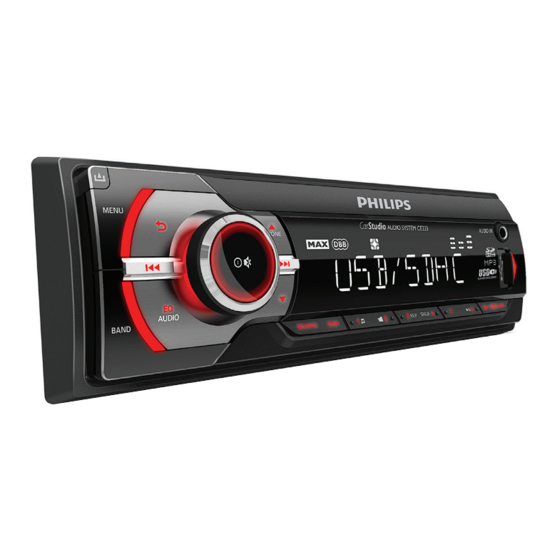 Philips CarStudio CE233/19 Manuals