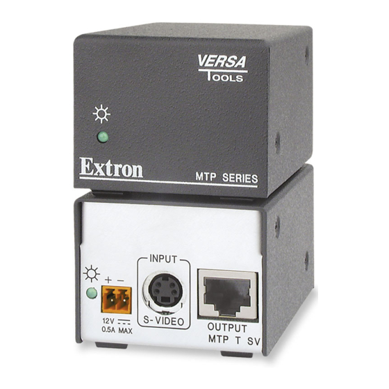 Extron electronics VersaTools MTP T SV User Manual