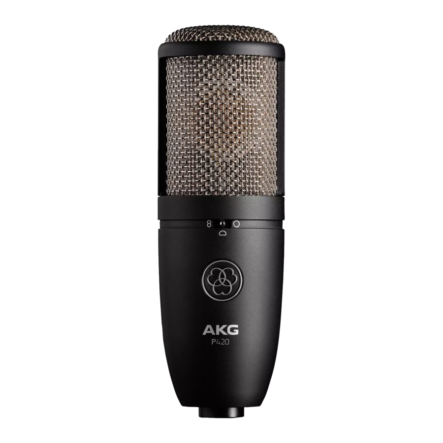 AKG P420 - High-Performance Condenser Microphone Manual