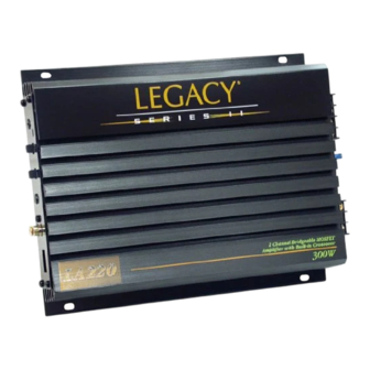 Legacy LA220 II Series Owner's Manual