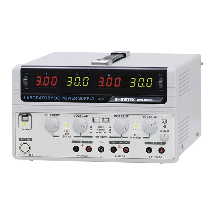 GW INSTEK GPS-2303 USER MANUAL Pdf Download | ManualsLib GW INSTEK GPS-2303 USER MANUAL Pdf Download