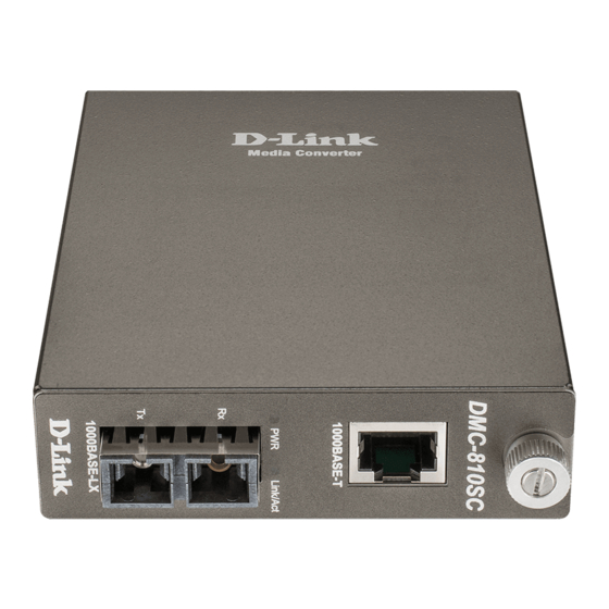 D-Link 1000BASE-TX to 1000BASE-SX/LX Media Converter User Manual
