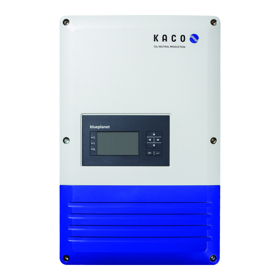 Kaco blueplanet 20.0 TL3 Operating Instructions Manual