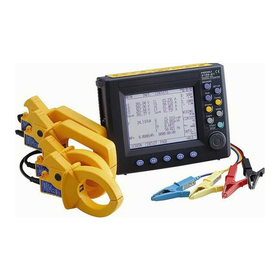 Hioki 3169-21 Quick Start Manual