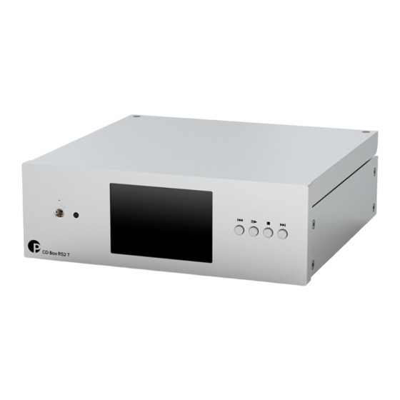 Pro-Ject Audio Systems Box-Design DAC Box RS2 Instructions For Use Manual