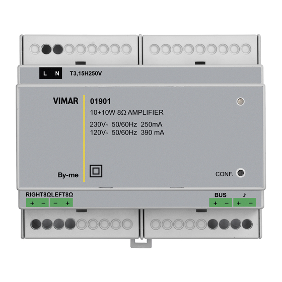 Vimar by-me 01901 Instruction Sheet