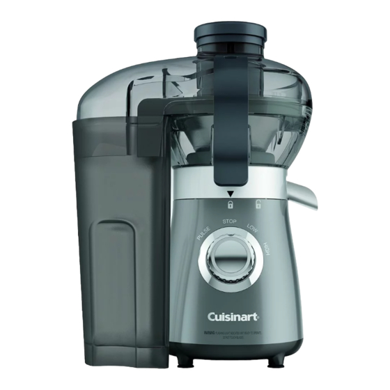 Cuisinart BJC-550 Instruction And Recipe Booklet
