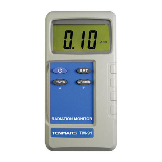 Tenmars TM-91N Radiation Monitor Manuals