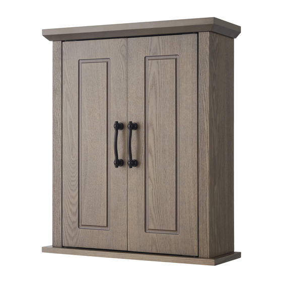 Teamson Elegant Home Fashions Russell Wall Mounted Cabinet with Double Doors F0014 Assembly Instructions Manual