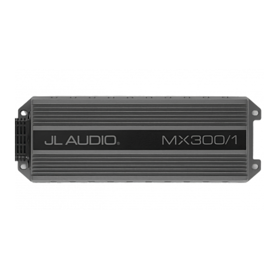 JL Audio MX300/1 Owner's Manual