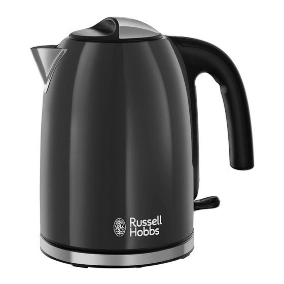 Russell Hobbs Colours Plus+ Flame Red 20412-70 Manual