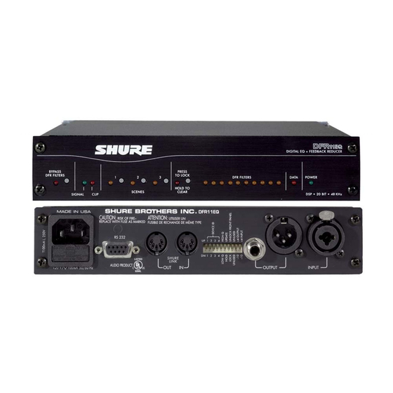 SHURE DFR11EQ VERSION 5 USER MANUAL Pdf Download | ManualsLib