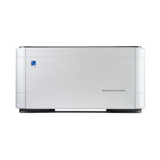 PS Audio BHK Signature 250 Owner's Reference Manual