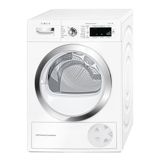 Bosch WTWH7560GB Tumble Dryer Manuals