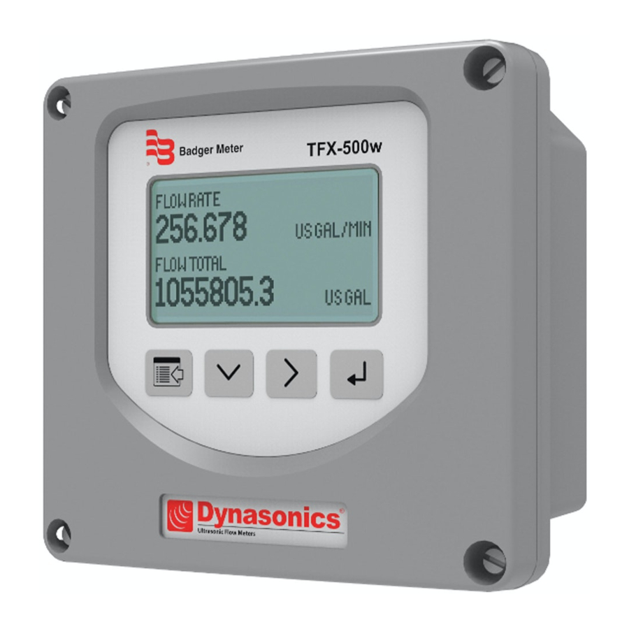 Badger Meter Dynasonics TFX-500w Installation Manual