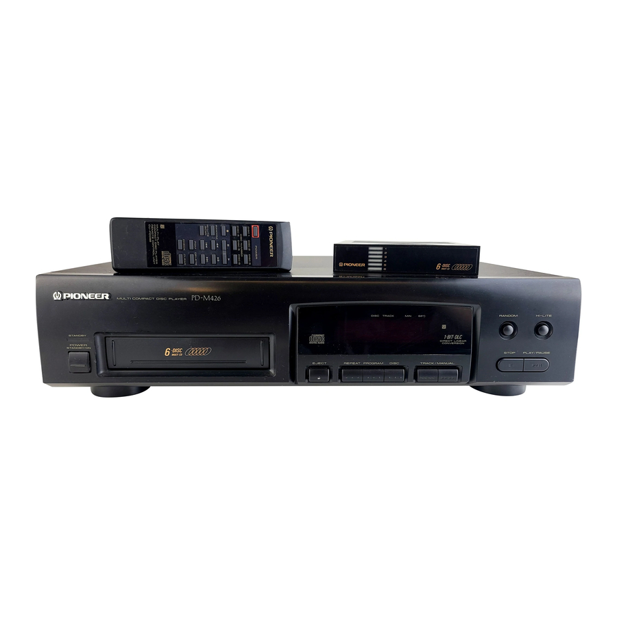 Pioneer PD-M406 Operating Instructions Manual