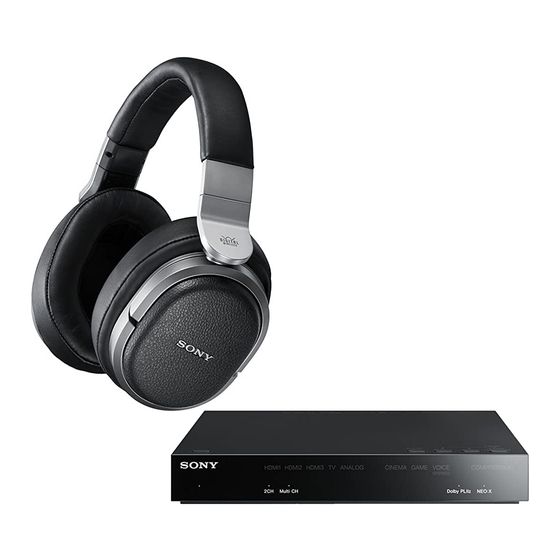 Sony MDR-HW700DS Quick Start Manual