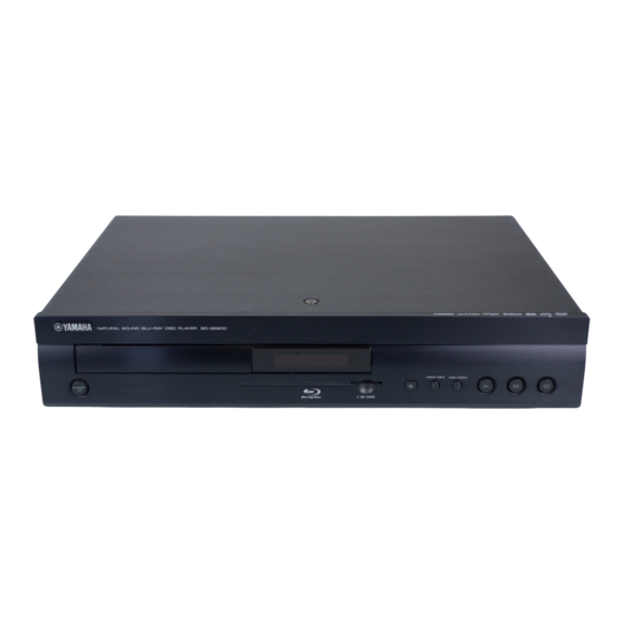 Yamaha BD-S2900 Owner's Manual