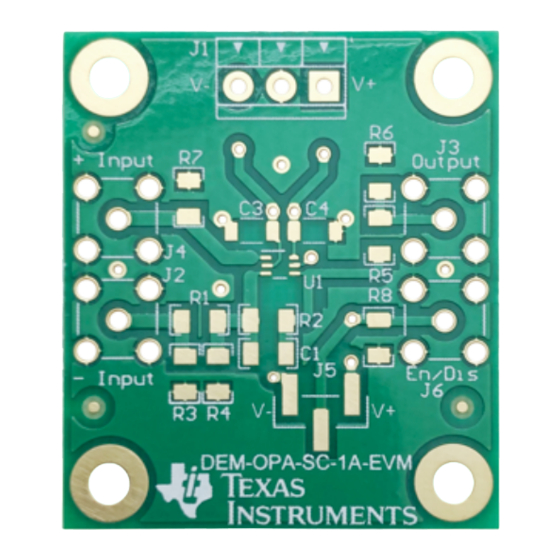 Texas Instruments DEM-OPA-SC-1A-EVM User Manual