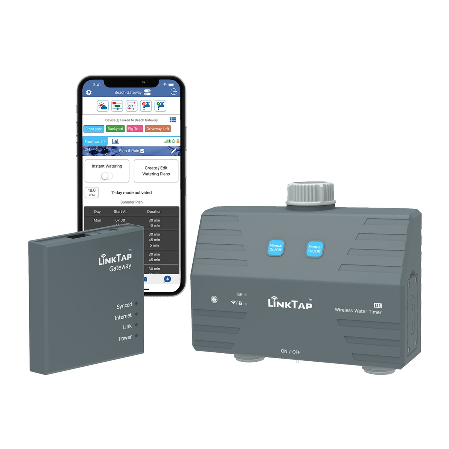LINKTAP D1 - Wireless Water Timer Manual