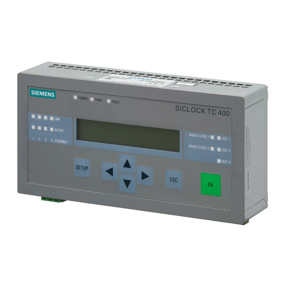 Siemens SICLOCK TC 400 Manuals