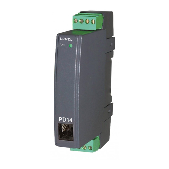 Lumel P20 User Manual & Quick Start