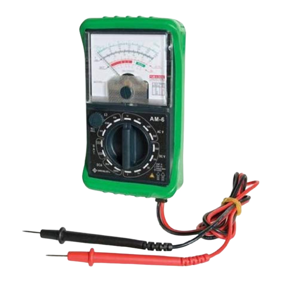 Greenlee AM-6 Analog Multimeter Manuals