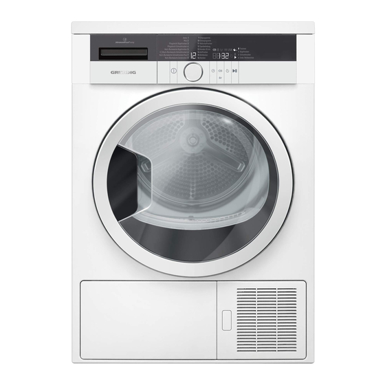 Grundig Edition 70 Trockner2 User Instructions