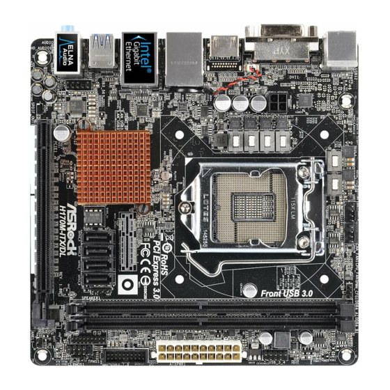 ASROCK H170M-ITX/DL Manuals