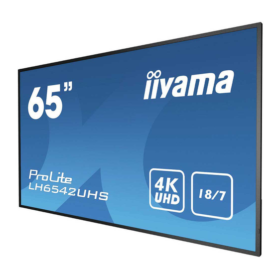 Iiyama ProLite LH6542UHS User Manual