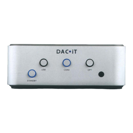 Peachtree Audio DAC iT Manual