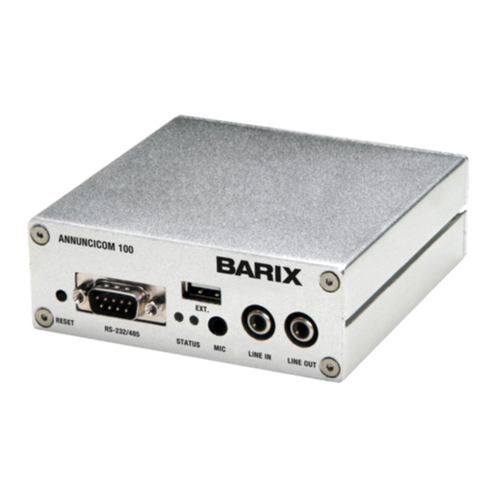 BARIX Annuncicom User Manual