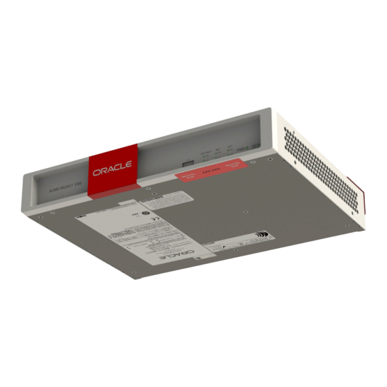 Oracle Acme Packet 1100 Hardware Installation Manual