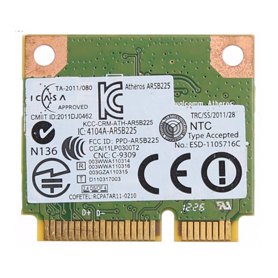 Atheros AR5B225 User Manual