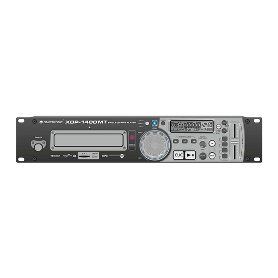 Omnitronic xdp-1400 User Manual