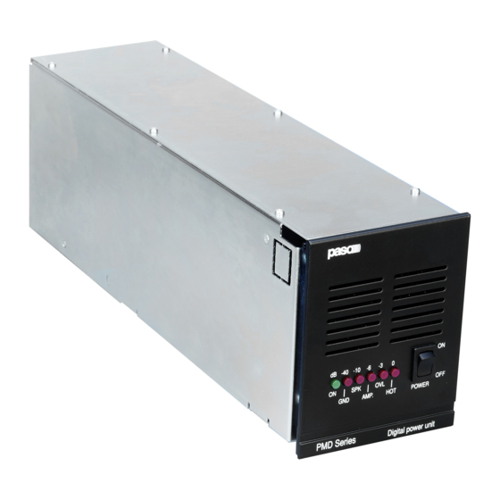 Paso PMD Series Instruction Manual