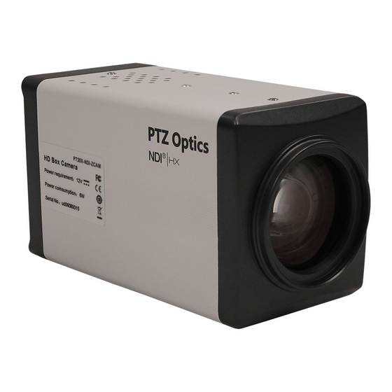 PTZ Optics PT20X-NDI-ZCAM User Manual