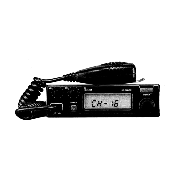 Icom IC-U220 Instruction Manual