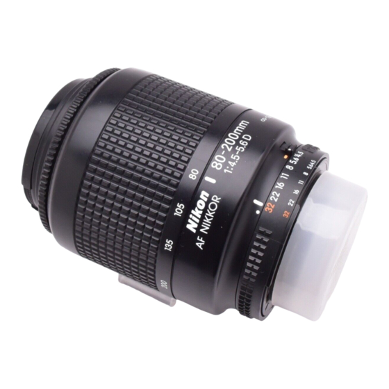 Nikon AF 80-200mm f/4.5 - 5.6D Manual