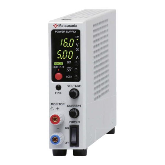 Matsusada Precision RK-80 Series Instruction Manual