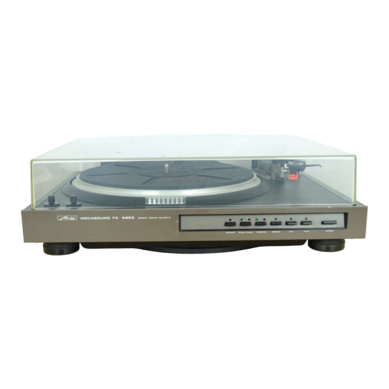 Metz HIFI MECASOUND TX 4963 Operating Instructions Manual